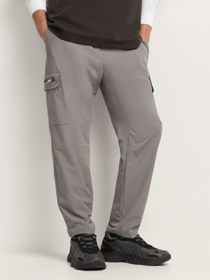 Markham Men's Nylon Regular Fit Grey Cargo Pants