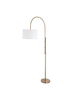 floor lamp curved metal with shade 213cm