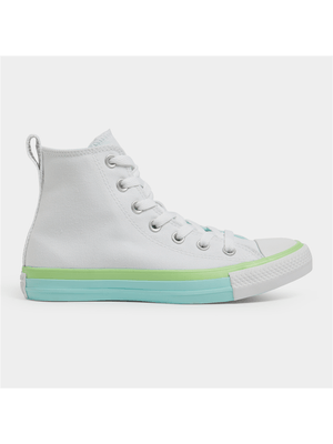 Women's Converse Chuck Taylor All Star High Colorblock Gradient  White/Green/Blue Sneaker